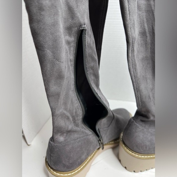 NWOT Nicole Miller Gray Leather boots Size 10 - Picture 8 of 9